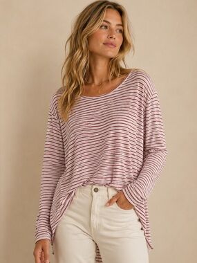Madewell Anthem Forward Red Striped Top